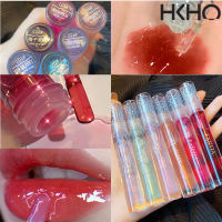 HKHO โปร่งใสน้ำแสงแก้วลิปกลอสชุ่มชื่น Glitter ไม่มีสีใส Toot ลิปสติกผู้หญิง