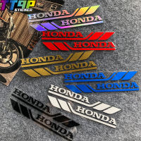 สติกเกอร์ถังเชื้อเพลิงรถมอเตอร์ไซค์สะท้อนแสงฮอนด้า Stiker Motor โลโก้2ชิ้นสติกเกอร์ด้านร่างกายกระจกบังลมหน้า