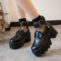 Leather Platform Shoes Women Spring Autumn  New Arrival Designer Black Fashion Ladies Flats Shoes Woman Harajuku Big Shoes