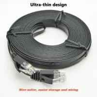 【Hot-Selling】 66ft 20เมตร Flat UTP CAT6สายเคเบิลเครือข่ายสายคอมพิวเตอร์กิกะบิตสายแพทช์อีเทอร์เน็ตอะแดปเตอร์ RJ45สายคู่บิดเกลียวสายแลน