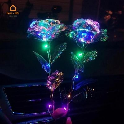 Eternal Rose LED Lights Artificial Flower Bouquet/ Creative Valentines Day Gift/ Wedding Party Decorative Night Lamp