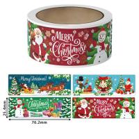 120pcs/roll Merry Christmas Sticker Self-adhesive Decoration Seal Labels For Christmas Gift Card Envelope Holiday Candy Bag Box Stickers Labels