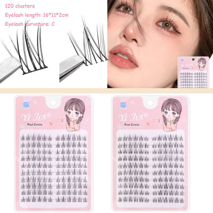 Segmented Individual Manga False Eyelashes Bunch Lashes Natural ...