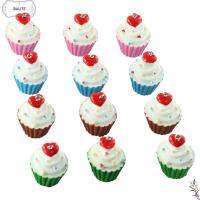 BULITE 30 Pcs เส้นผ่านศูนย์กลาง24มม. จี้เรซิ่น faux CUP cake พลาสติก imiated Food Charm พร้อมห่วง เรซิน ความยาว29มม. จี้เรซิ่น3D สีสันสดใสถ้วยหวานเค้กอาหาร Charm ง่ายต่อการพกพา รู: 2mm เครื่องรางเค้กหวานอาหารน่ารัก งานฝีมือดีไอวาย