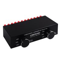 1 Piece 3 Input 3 Output Passive Power Amplifier and Speaker Switcher Speaker Splitter Comparator Loss of Sound Quality Black