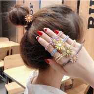 1 Dây buộc tóc cột tóc hoa cúc Hàn Quốc CT04 thumbnail