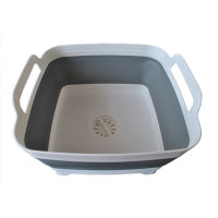 Folding Fruit Vegetable Washing Washbasin Kitchen Silicone Dish Tub Sink Drain Basket Travel Outdoor Camp Portable Wash Basins