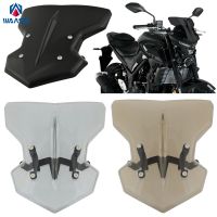 WAASE Front Windscreen Windshield Fly Screen Shield with Bracket For YAMAHA MT-03 MT-25 FZ03 FZ25 RM05 2020 2021 2022 2023