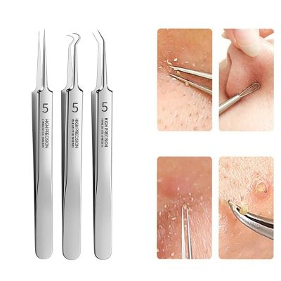 German Ultra fine No. 5 Cell Pimples Blackhead Clip Tweezers Beauty Salon Special Scraping amp; Closing Artifact Acne Needle Tool