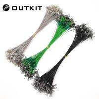 OUTKIT 20PCS/lot Fishing Lure Trace Rope Wire Leader Line Swivel Tackle Spinner Shark Spinning With 15CM  20CM  24CM  30CM Pesca Fishing Lines