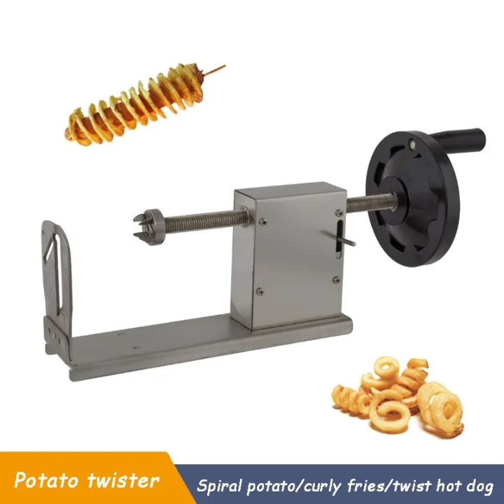 Stainless Steel 3 In 1 Spiral Potato Chips Cutter Manualcurly Fries