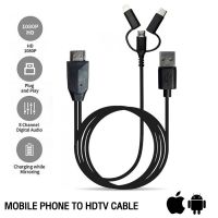 ถูกที่สุด!!! สายสัญญาณ HDTV 3 in 1 Cable Phone HDTV Cable Type-C Micro Lightning โทรศัพท์มือถือ 1080p ต่อทีวี สายต่อทีวี มาใหม่ ##ของใช้ในบ้าน เครื่องใช้ในบ้าน เครื่องใช้ไฟฟ้า . ตกแต่งบ้าน บ้านและสวน บ้าน ห้อง ห้องครัว ห้องน้ำ .