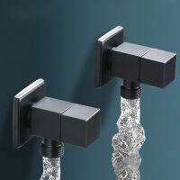 Matte Black ss Triangle Valve วาล์วควบคุมน้ำ Chrome Copper Triangle Valve The Tap Water Valve Sewer