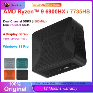 New Beelink SER7 Ryzen7 7840HS Up to 65W Mini PC DDR5 32GB SSD 1T NVME SSD  Wifi6 Gaming Computer VS SER6 Pro 7735HS SER 5800H