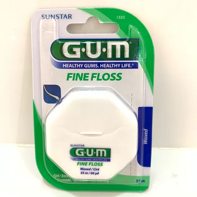 +สินค้าลดพิเศษ+ ไหมขัดฟัน แบรนด์จาก อเมริกา Gum sunstar butlerweave กลิ่นมิ้นท์ เคลือบ wax 55