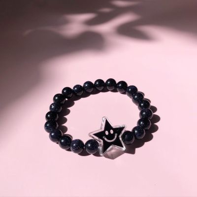 LETSGETAWAY - Lucky Stone Bracelet (Preorder 7 days) *ไม่ต้องเผื่อไซส์นะคะ* / กำไลข้อมือหินมงคล สุดน่ารัก รุ่น Midnight Star (สินค้าจัดส่งหลังสั่งซื้อ 7 วัน ทำการ)