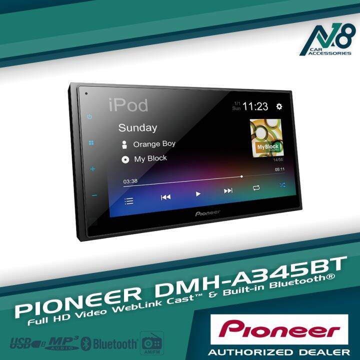 Pioneer DMH-A345BT 6.8" AV Receiver with Mirroring by Weblink Cast ...