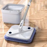 Joybos Spin Mop With Bucket Hand-Free Lazy Squeeze Mop Automatic Magic Floor Mop Self-Cleaning Nano Microfiber Cloth Square Mop