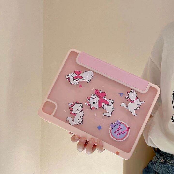 ส่งจากไท-แมว-marie-cute-เคส-ipad-10-2-gen10-9-8-2022-เคสไอแพด2021-air4-5-10-9-11pro-ไอแพด-ใส่ปากกาไดgen6