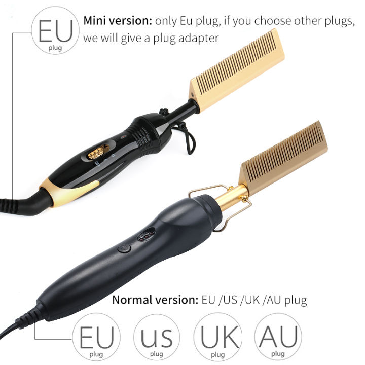 hair-curler-iron-flat-wet-dry-hair-straightener-curling-heating-comb-straightening-brush-electric-hot-comb-titanium-alloy