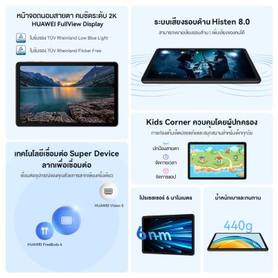 HJ ✭HUAWEI MatePad SE WIFI 4+64GB  หน้าจอถนอมสายตา คมชัดระดับ 2K  ระบบเสียงรอบด้าน Histen 8.0  ร้านค้าอย่างเป็นทางการ♪