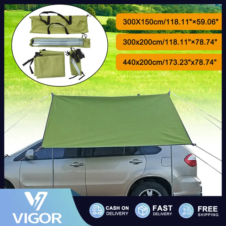 【Fast ivery】Car Shelter Shade Cing Side Car Roof Tent Awning Waterproof ...