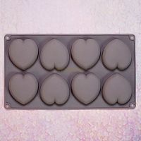 GL-แม่พิมพ์ ซิลิโคน รูปหัวใจ 8 ช่อง (คละสี) heart silicone mold