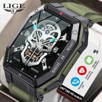 LIGE Fashion Smart Watch For Men 1.85 Inch Full Touch Screen Bluetooth IP68 Waterproof Sports Fitness Smartwatch Reloj Hombre