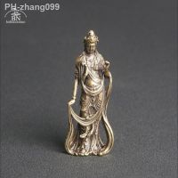 Vintage Copper Thailand Guanyin Buddha Statue Home Decorations Living Room Small Ornaments Office Desk Miniature Figurines Gifts