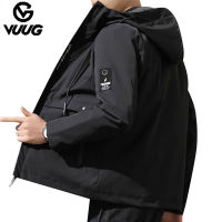 VUUG 2021ใหม่ผู้ชายแจ็คเก็ตมีฮู้ดสบายๆสไตล์เกาหลี Workwear