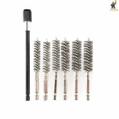 【HOT 】Stainless Steel Twisted Wire Brush Durable Drill Bore Cleaning Brush Tool