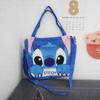 Disney Cute Stitch Winnie the Pooh Lotso Kawaii Canvas Shoulder Bag Lovely Multi-function Handbag Gifts for Kids Girls