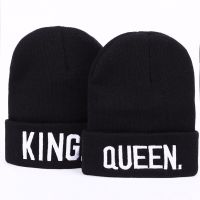 □☃☌ Beanie King queen winter hats couple hat hip hop hot sale for men women outdoor ski sport warm knitted cap skullies beanies