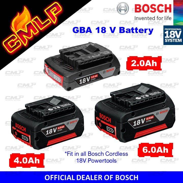 Bosch GBA 18V Battery 📍 2.0Ah | 4.0Ah | 6.0Ah | Bosch 18V System | Fit ...