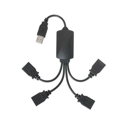 【jw】✕  1 Male To 4 Female USB HUB Splitter extend Extension Data Cable Socket Converter