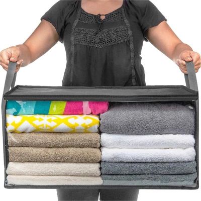 hot【DT】 1pc StorageFoldable Blanket Storage BagsStorage Containers for Organizing Clothing Bedroom Closet Dorm Organizer