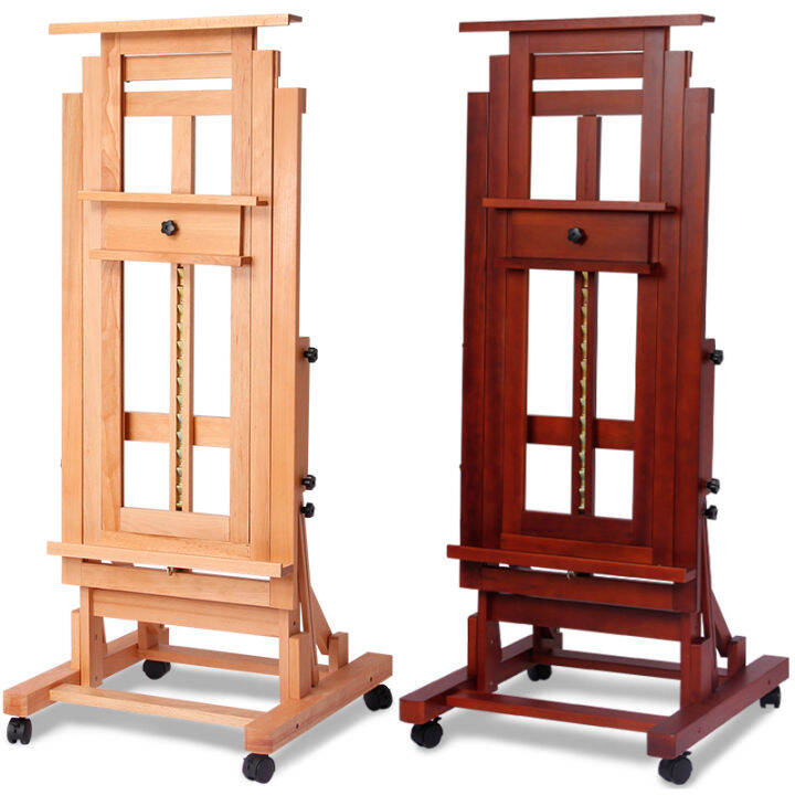 Flat and vertical dualpurpose easel drawing board set folding