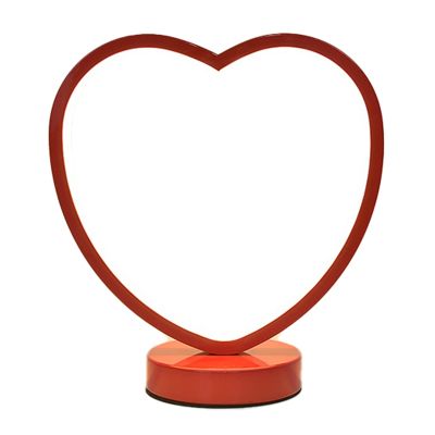 Heart Shape Desk Lamp for Wedding Red LED Table Lamp Stepless Dimming Bedroom Bedside Lamp Night Light