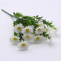 【YF】✜  15 Heads Artificial Flowers Bouquet Plastic Silk Fake Wedding Garden Porch Window Office Table