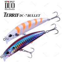 ญี่ปุ่น DUO Terrier DC-7 BULLET 75mm10.2g ช้าลอย Rattle Minnow TROUT BASS Lure ตกปลาน้ำเค็มทังสเตน Twitch Jerk Cast