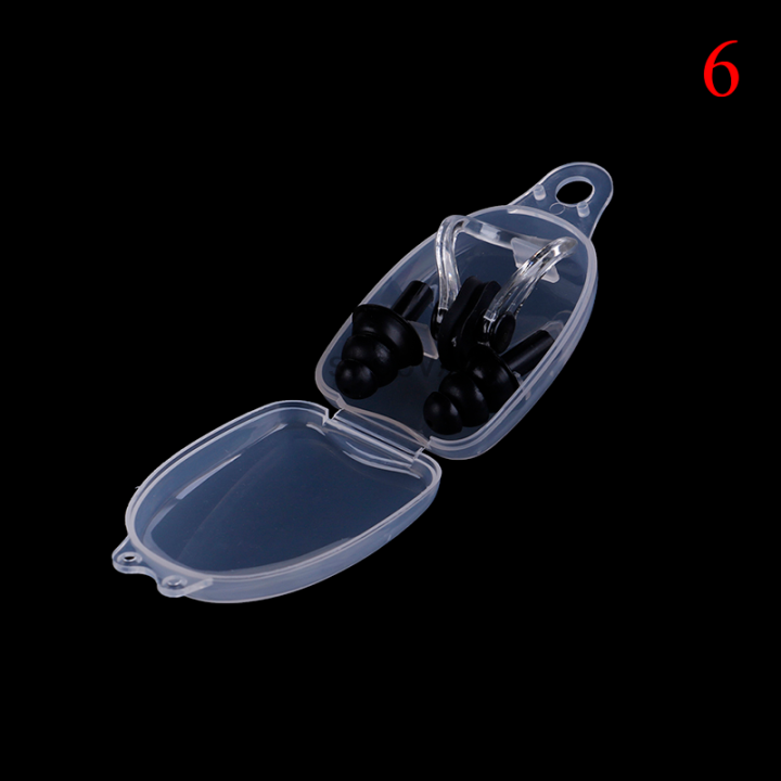 sksbvx-กันน้ำนุ่มซิลิโคนว่ายน้ำชุดคลิปจมูก-ปลั๊กอุดหูพร้อมกล่อง