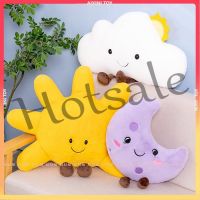 【hot sale】 ☼ B32 AIXINI Big Size White Cloud Sun Moon Star Plushie Pillow Lovely Stuffed Cartoon Weather Doll Soft Sofa Cushion Girls Room Decor Toys