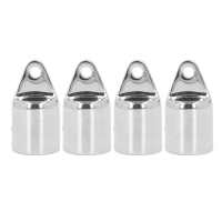 4PCS Sunshade Top Eye End Cap Stainless Steel Anti Corrosion Rustproof Boat Fittings for Yacht Boat Fittings