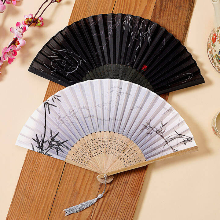 chinese-style-summer-portable-tassel-fan-foldable-fan-ancient-style-hanfu-mens-hanfu-childrens-dance-small-bamboo-fan-rws3