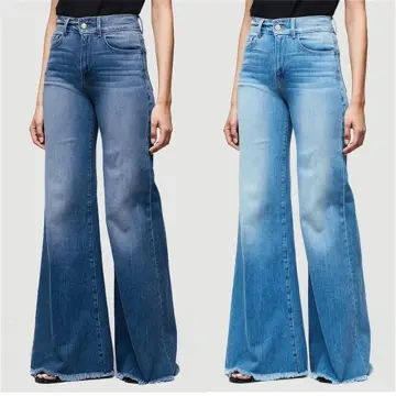 Womens Wide Leg Jeans Fashion Big Bell Bottom Pants Retro Female Denim  Clothing Button Casual Apparel From Secretwomenclothes, $51.96 | DHgate.Com