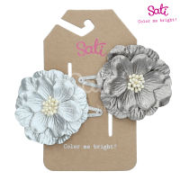 SATI-กิ๊บติดผม-LRR. METALLIC PEONY SNAP CLIP-FCF069