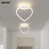 Modern Simple Star And Heart LED Aisle Ceiling Lights For Living Room Bedroom Corridor Porch Hallway Balcony White Deco Lamps