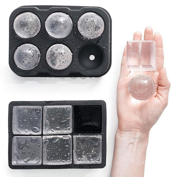 468ซิลิโคน-ice-cube-แม่พิมพ์สีดำ-ice-ball-แม่พิมพ์รอบสแควร์ถาดน้ำแข็งแม่พิมพ์-reusablefood-เกรด-ice-maker-ไอศกรีมเครื่องมือ
