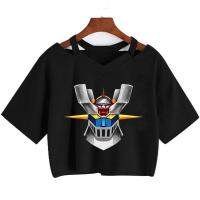 Mazinger Z เสื้อยืดผู้หญิงแฟชั่นเสื้อยืดอะนิเมะมังงะแบบกรันจ์ลำลองสำหรับผู้ชายเสื้อผ้าคู่รัก