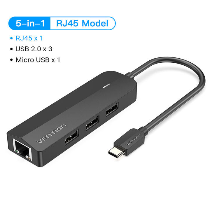 Vention USB C Ethernet Adapter USB Type C to USB 3.0 20 RJ45 Lan Adapter for MacBook iPad Pro Type C Network Card USB C Etherne